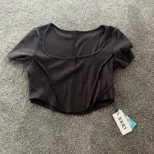 Brand New Dark Grey Crop Top